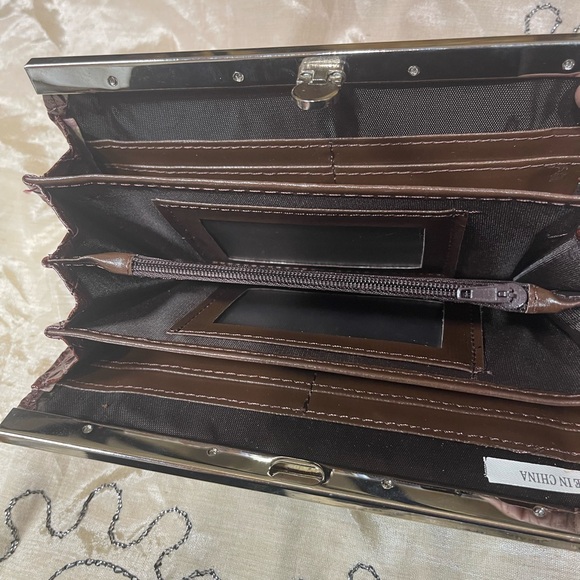 Vintage Clutch faux leather cardholder basket weave design, unused - Picture 3 of 4